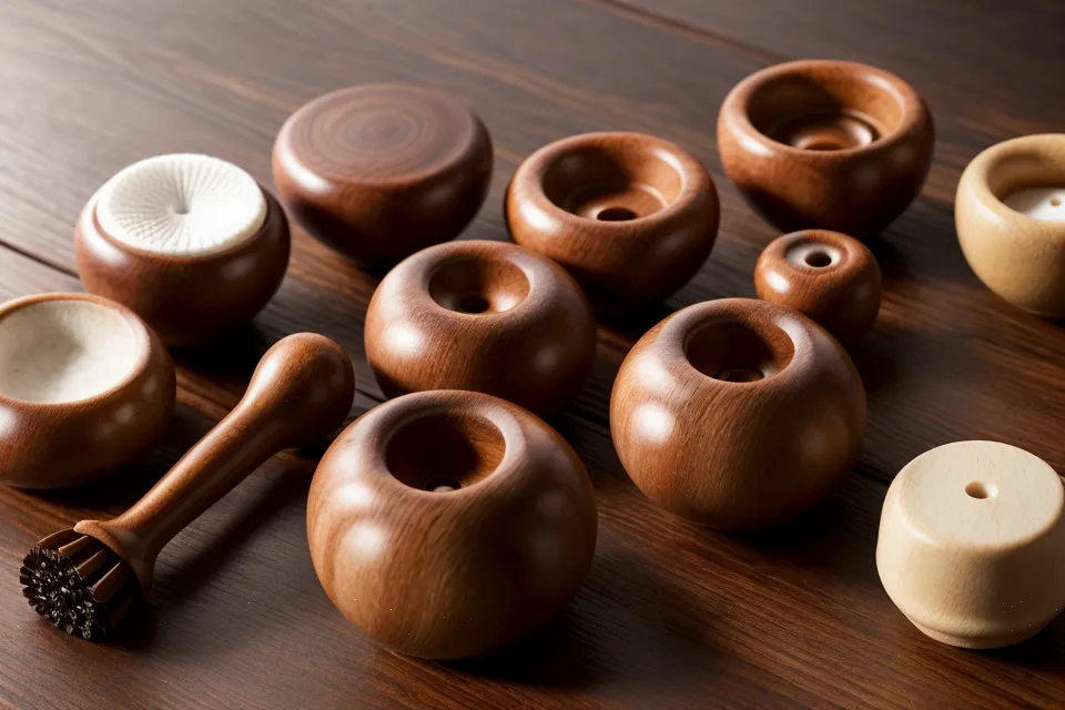 Kit integral de siete piezas de madera para maderoterapia corporal y facial