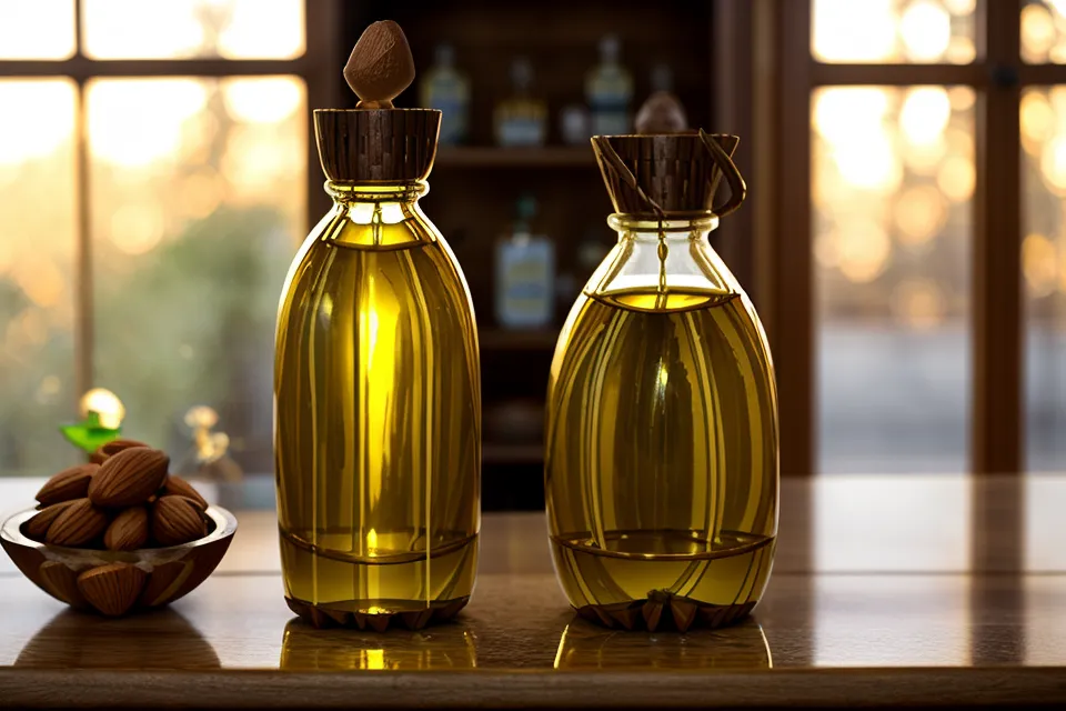 Botella de aceite de almendras para masaje facial en Mendoza