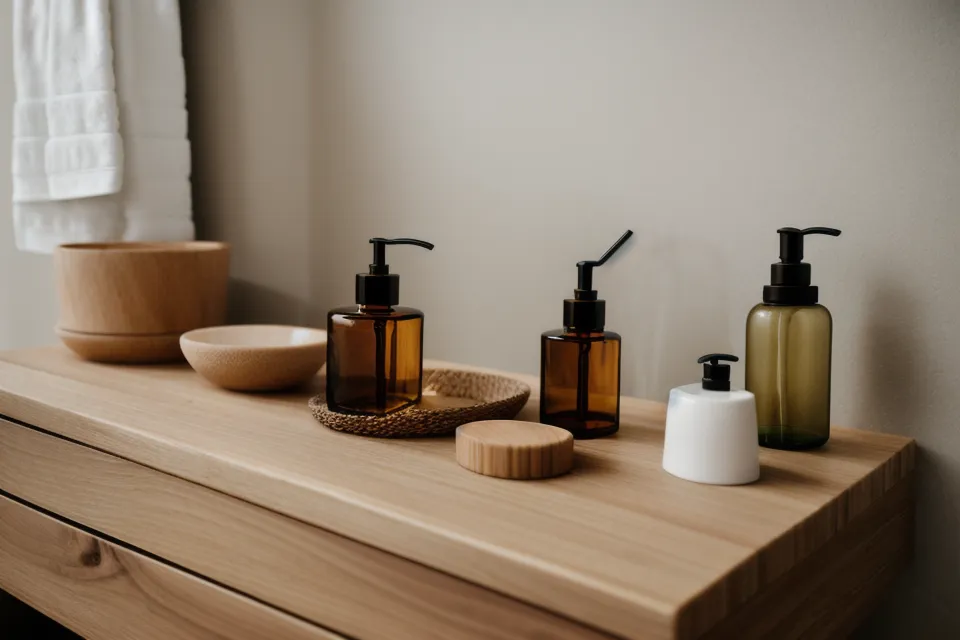 Tabla moldeadora de madera para maderoterapia facial, apoyada con un ángulo suave sobre la papada