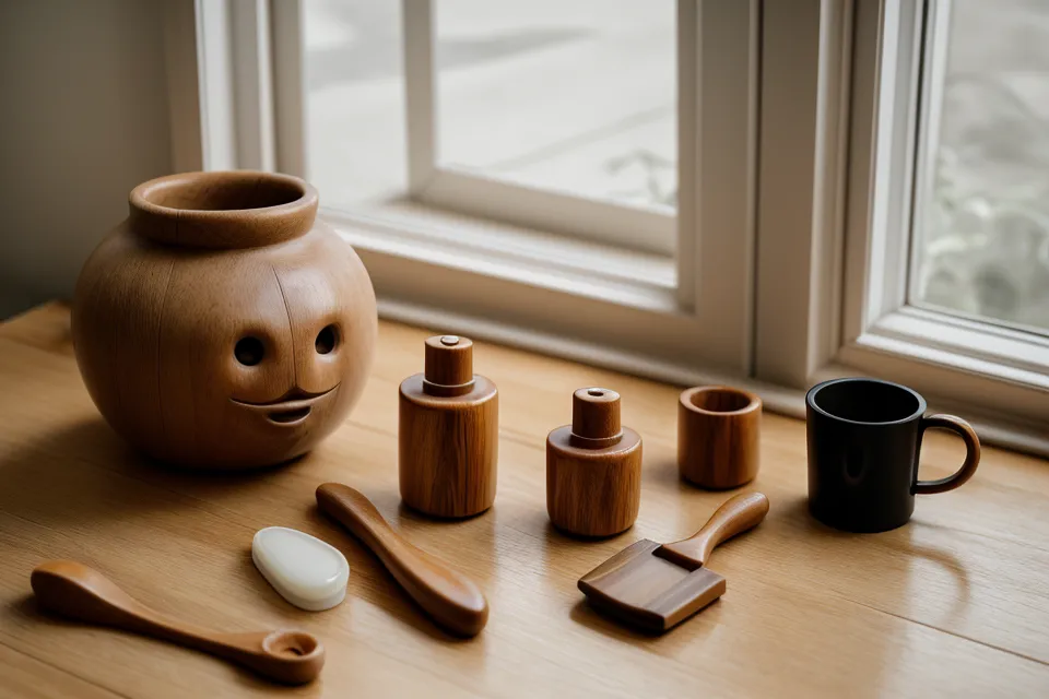 Mate y teléfono con curso de maderoterapia pausado, pausa de autocuidado facial del domingo.